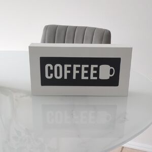 Chic Black and White Coffee Block Sign